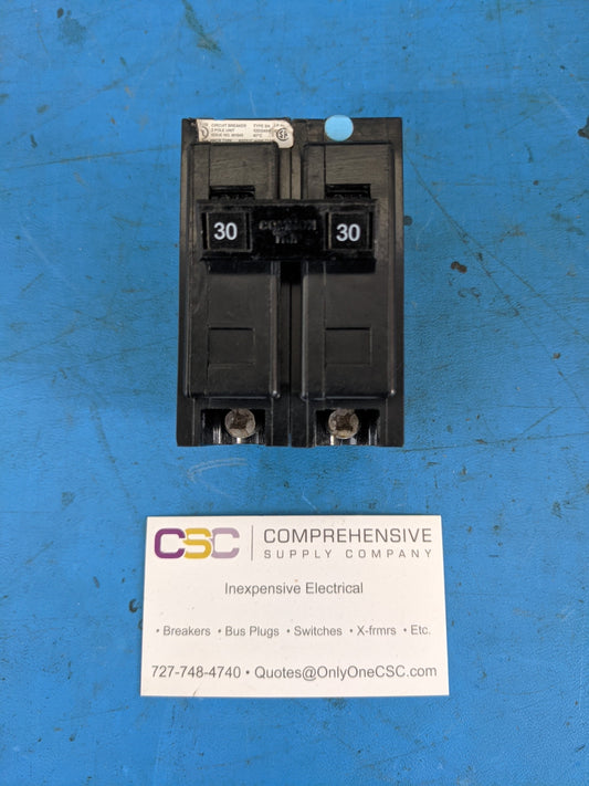 BAB2030 - Eaton 30A Amp 2P Pole 10kA@120/240V Quicklag Bolt On Bab Circuit Breaker