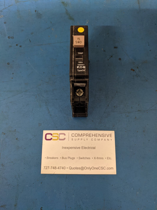 CHF115 - Eaton 15A Amp 1P Pole 10kA@120/240V Plug On Chf Circuit Breaker