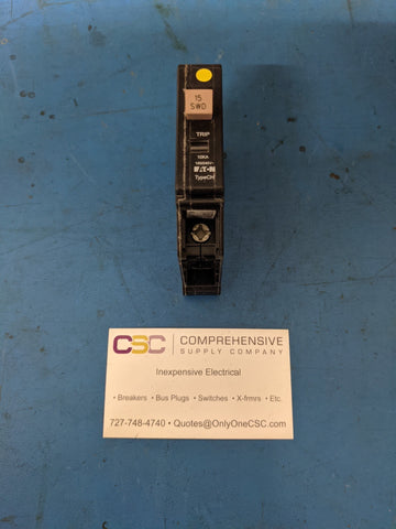 CHF115 - Eaton 15A Amp 1P Pole 10kA@120/240V Plug On Chf Circuit Breaker