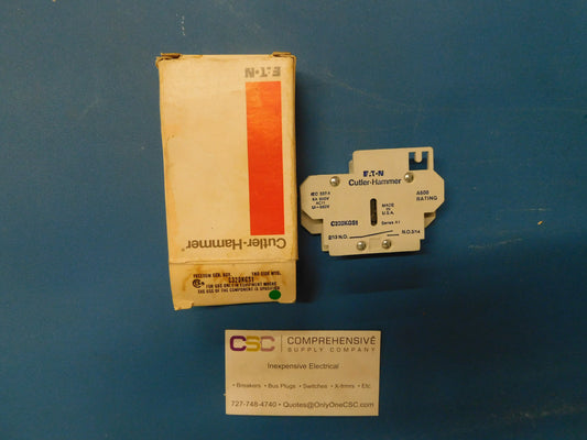 C320KGS1 - Cutler Hammer 10A Amp 600V 1 No Auxiliary Contact Block